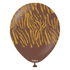 Chocolate Safari Tiger Latexballons Braun, Tiger, braun, 30 cm, 25 Stk.
