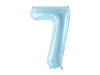 The number 7 Foil balloon, 86cm, light blue