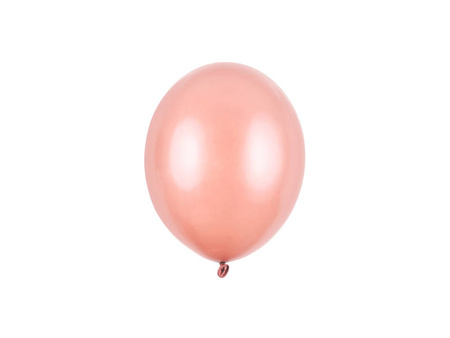 Strong small balloons, Metallic Rose Gold, 12cm, 100 pcs.