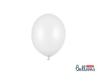 Strong small balloons, Metallic Pure White 12cm, 100 pcs.