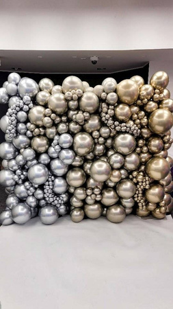 Balloons Shiny Chrome Gold, 12cm, 100 pcs