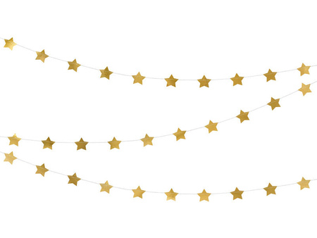 Star Garland, gold, 3.6m.