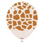 White SandSafari Giraffe Latexballons, Giraffe, 30 cm, 25 Stk.