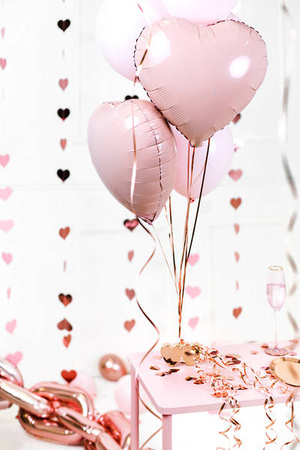 Foil balloon Heart pastel Pink, 45cm,