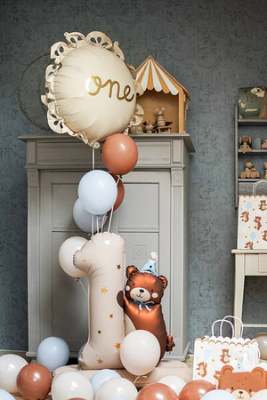 Foil balloon disc with ruffle "One", mix, 51.5x51.5 cm