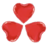 Foil balloon red heart 23cm, 3 pcs