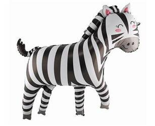 Zebra foil balloon, 80 x 78 cm,