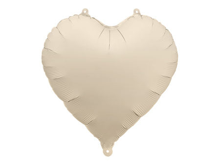 Heart-Shaped Foil Balloon, Light Beige, 45 cm
