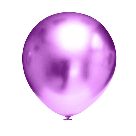 Latex balloons chrome purple, 45cm, 15 pcs