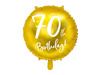 Folienballon, 70. Geburtstag, Gold, Durchmesser 45 cm