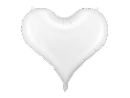 Foil balloon Heart, 75x64.5 cm, white