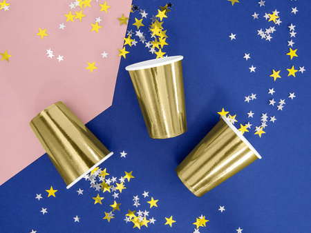 Cups, gold, 220ml 6 pcs.