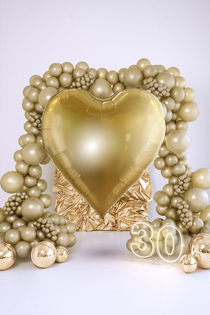 Foil Balloon Heart Gold 136x129cm