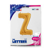 Foil balloon letter with, 66cm, gold