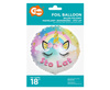 Foil balloon, Pastel Unicorn - one hundred years, 46cm