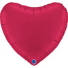 Red Heart Satin Cherry Folienballon 91cm, Satin Grabo