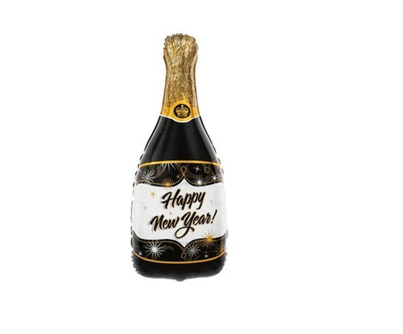Folienballon Sektflasche Happy New Year 45x86cm