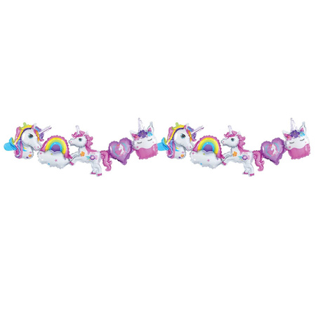 Unicorn balloon garland 140cm x 34cm