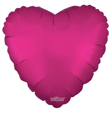 Foil balloon heart, hot pink roses, 46 cm