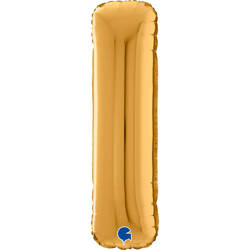 Foil balloon letter I, 66cm, gold