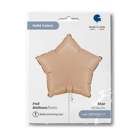 Foil Balloon - Satin Nude Star 46 cm, Grabo