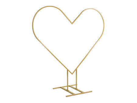 Heart backdrop stand, gold, 2m