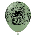 Safari Crocodile Latexballons, Krokodil, 30 cm, 25 Stück.