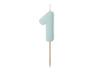 Birthday candle 1, bright blue, 5,5cm