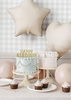 Heart-Shaped Foil Balloon, Light Beige, 45 cm