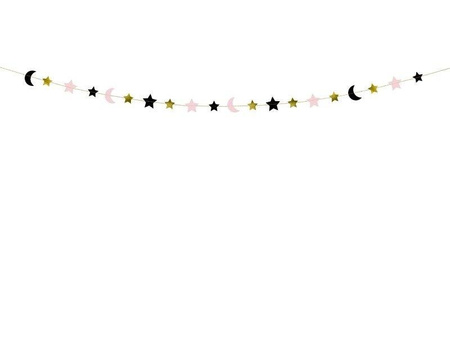 Garland Stars and moons, mix, 1,9m