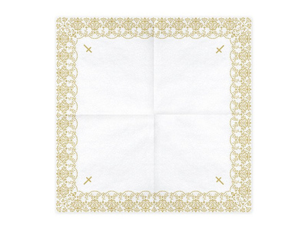 Napkins with ornament, 33x33cm, zloty (1 op. / 20 pcs)