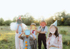 Party Hats with Pom-Poms, 16 cm, 6 pcs