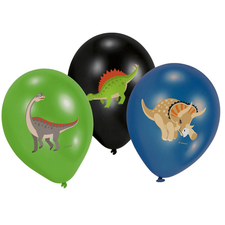 Happy Dinosaur Ballons, Dinosaurier 28cm, 6 Stk.