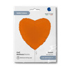 Foil Balloon - Orange Matte Heart 46 cm, Grabo