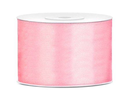 Satin ribbon, bright pink ribbon 50mm / 25m