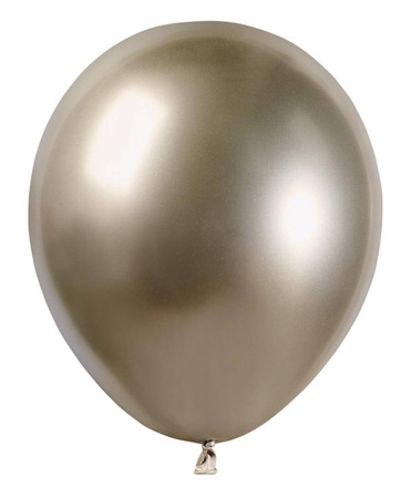 Balloons Shiny Chrome Gold, Champagne,12cm, 100 pcs