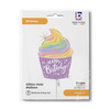 Foil balloon Happy Birthday Pastel Cupcake, 69cm