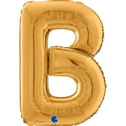 Folienballon Buchstabe B, 66 cm, Gold