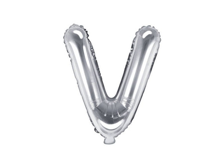 Folienballon-Buchstabe V 35cm, Silber