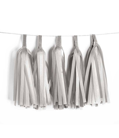 Garland - Silver  fringes 35 cm