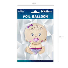 Foil balloon Bobas girl 74cm x 49cm