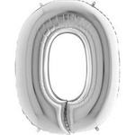 Folienballon Buchstabe O, 40 ', Silber