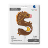 Foil Balloon Number 5, Horse, 97 cm - Grabo, brown, packed