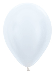 Sempertex Latexballons, Pearl White, Weiß, 30cm, 50Stk.