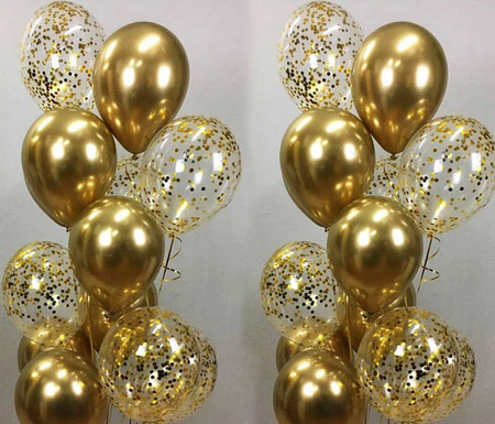 Chrome Latex Luftballons gold, 30cm, 50 Stk.