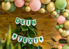 Personalized Flag Banner with Green Letters – Custom Garland