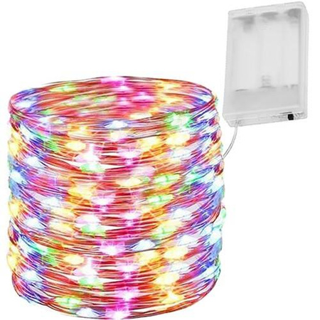 LED lights, colorful, with wire, 100 LEDs