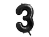 Foil balloon digit 3 black, 86cm black