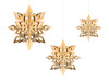 Decorative pendants, golden snowflakes 15-25 cm