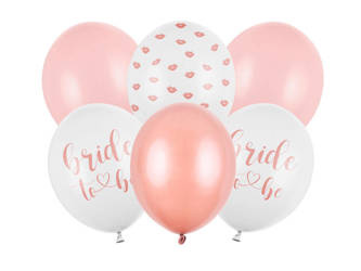 Bride to be latex balloons, pink 6 pcs, 30 cm